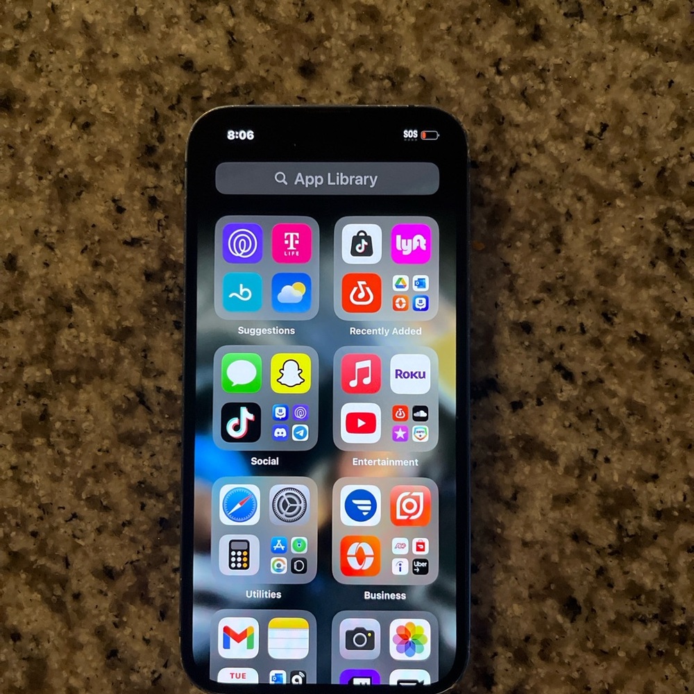 Black Smartphone with App Display